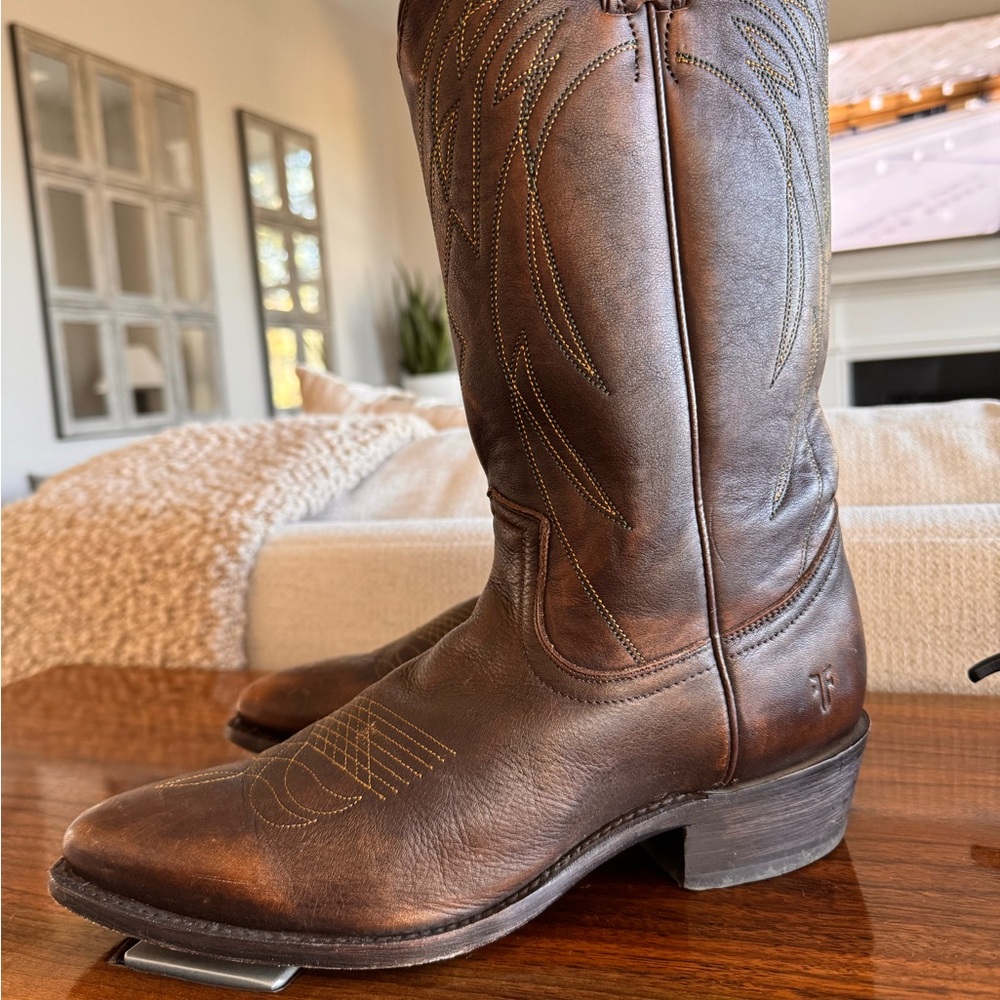 Frye Dark Brown Western Boots